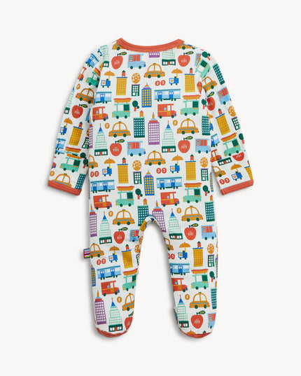 NYC Print Baby Footie Pajamas