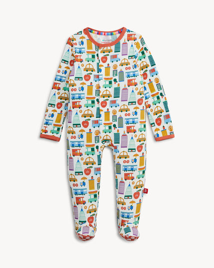 NYC Print Baby Footie Pajamas
