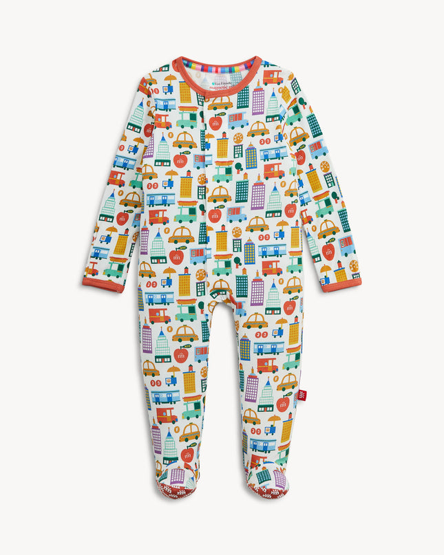 NYC Print Baby Footie Pajamas