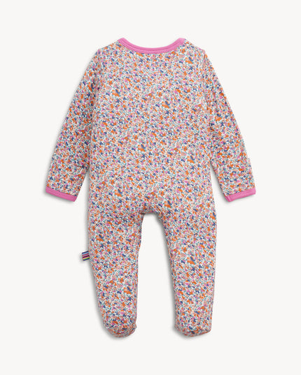 Pink Floral Patterned Baby Pajamas