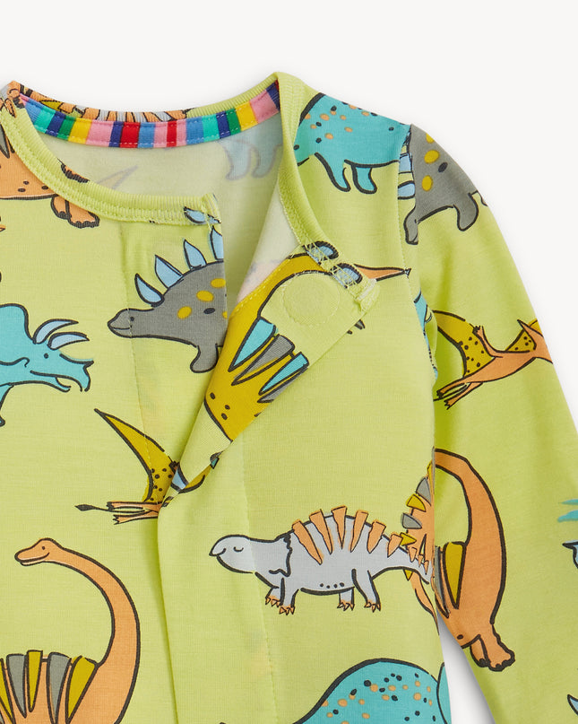 Convertible pajamas with dinosaur print