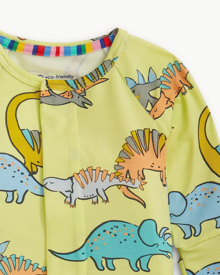 Convertible pajamas with dinosaur print