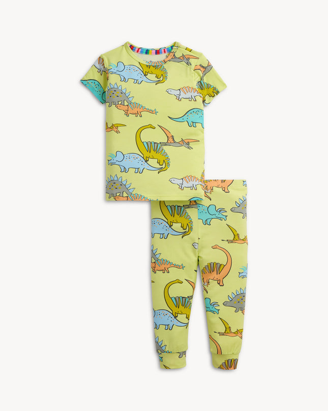 Children's pajama set with dinosaur pattern