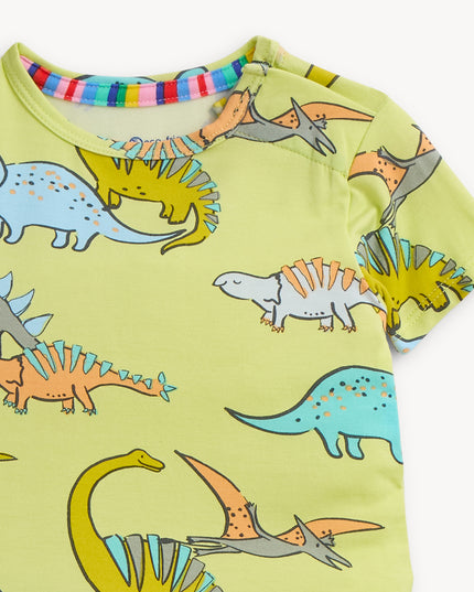 Children's pajama set with dinosaur pattern