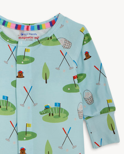 Blue Convertible Pajamas with Golf Pattern