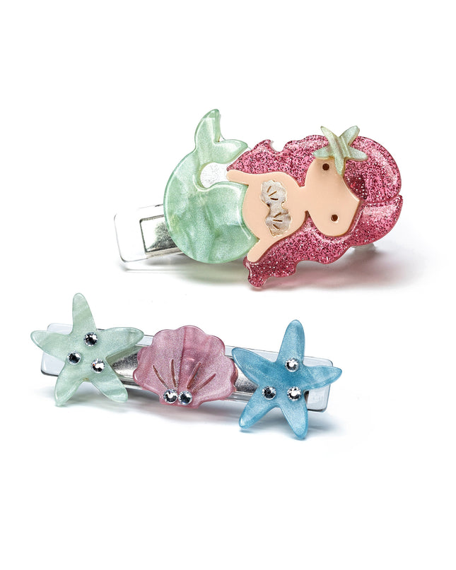 Mermaid Hair Clip and Starfish/Shell Hair Clip