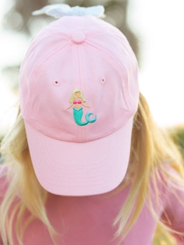 Girl wearing Mermaid Bow Baseball Hat
