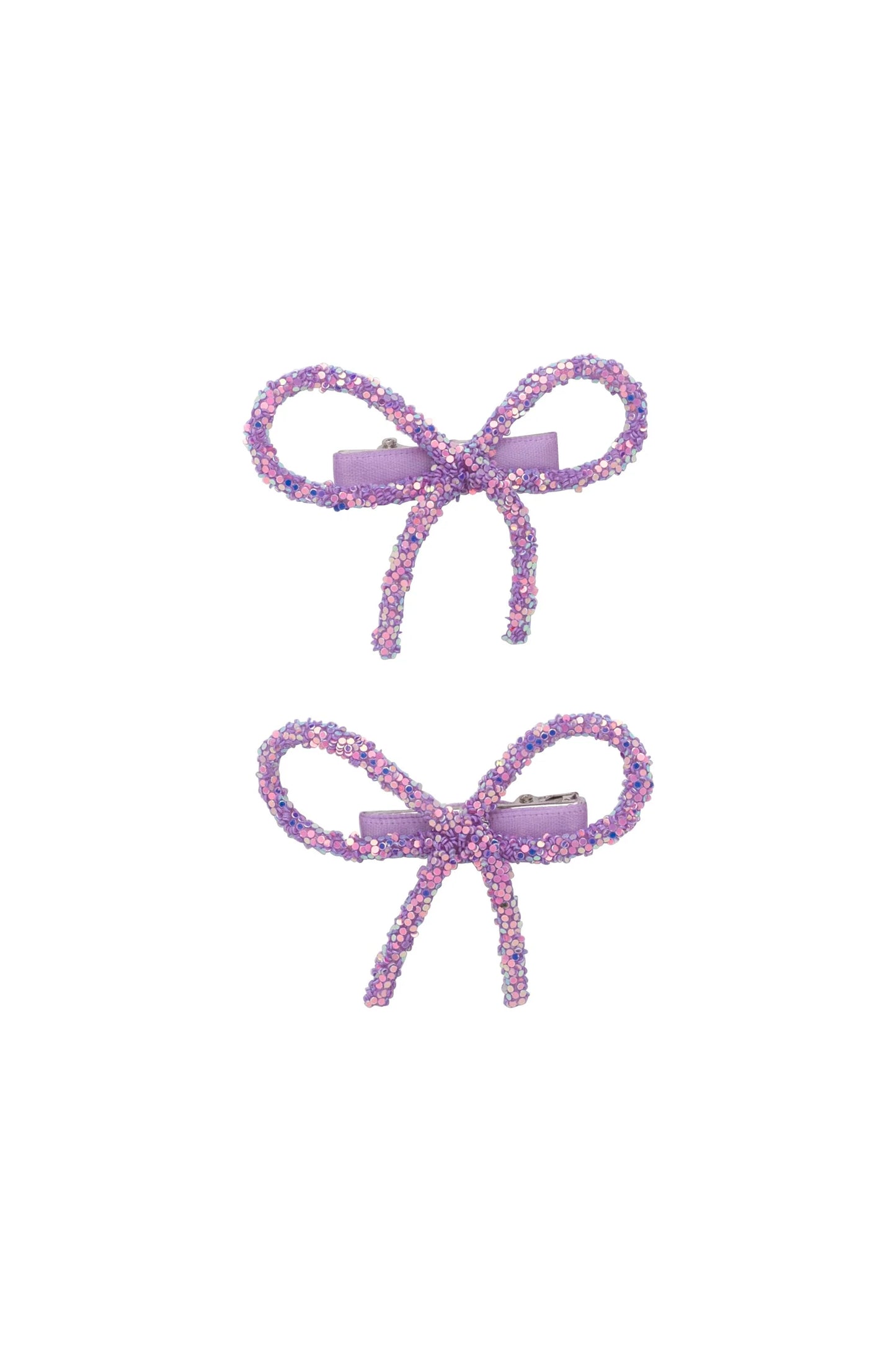 Project 6 NY Kids Purple Mini Glitter Bow Clips (Set of 2)