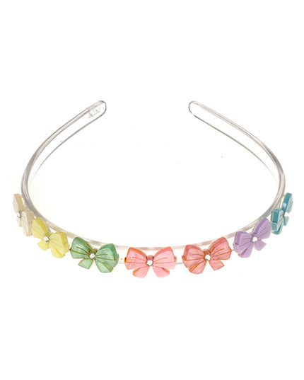 Headband with colorful pastel bows 