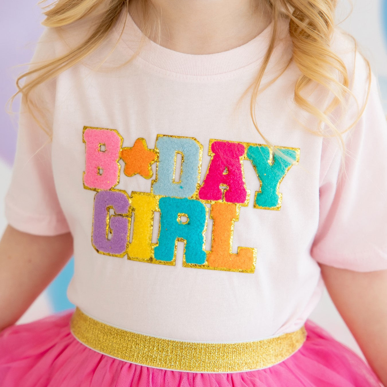 Sweet Wink Birthday Girl Patch T-Shirt