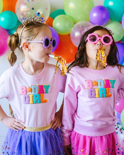 Sweet Wink Birthday Girl Patch Sweatshirt - Giggles & Glitter