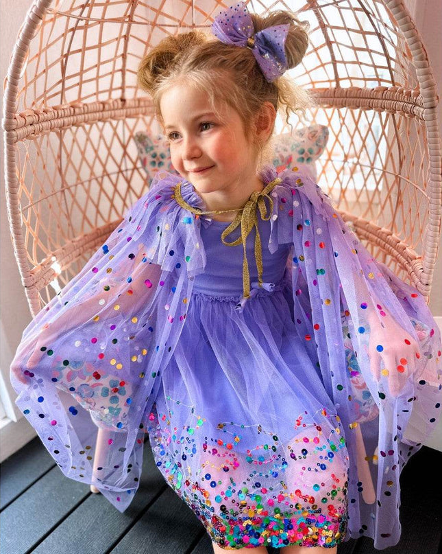 Lavender Confetti Cape - Giggles & Glitter