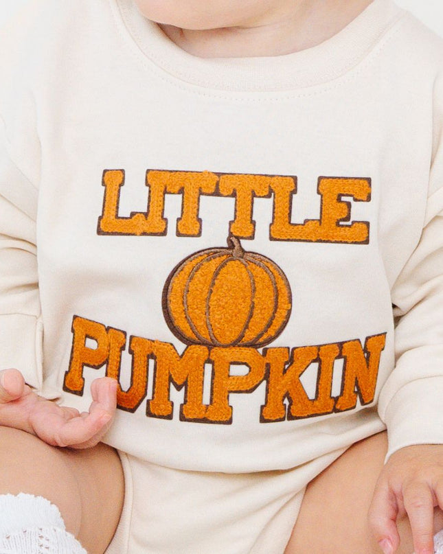 Baby wearing Little Pumpkin Patch Romper
