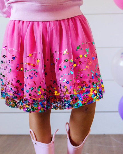 Sweet Wink Raspberry Confetti Tutu - Giggles & Glitter