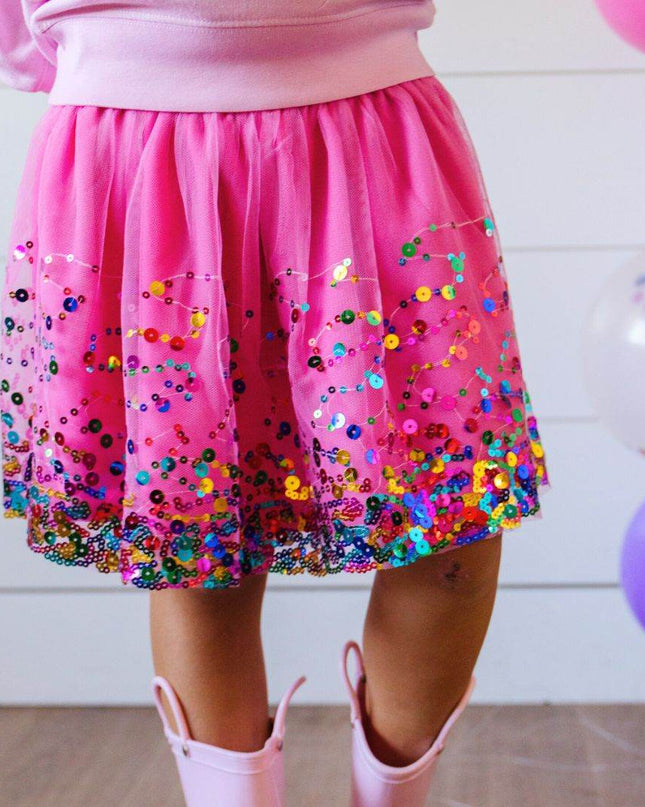 Sweet Wink Raspberry Confetti Tutu - Giggles & Glitter