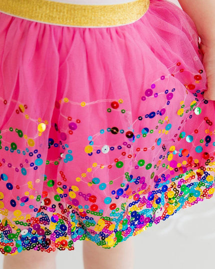Sweet Wink Raspberry Confetti Tutu - Giggles & Glitter