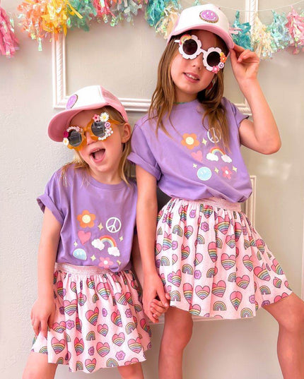 Sweet Wink Smiley Patch Trucker Hat - Pink/White - Giggles & Glitter