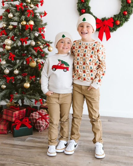 Boys wearing fun and festive Christmas Outfits