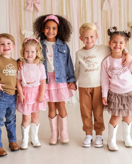 Kids wearing fun and trendy western outfits