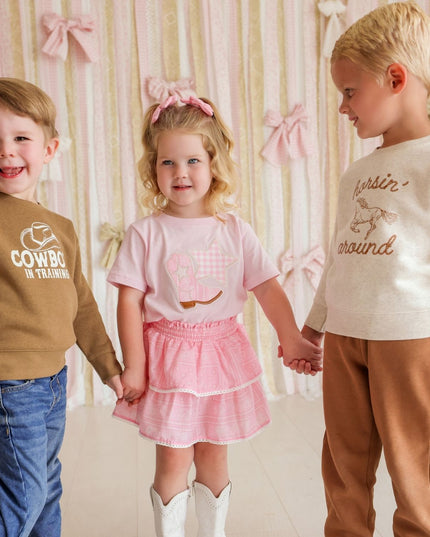 Kids wearing fun and trendy western outfits