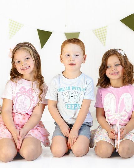 Kids wearing fun easter outfits