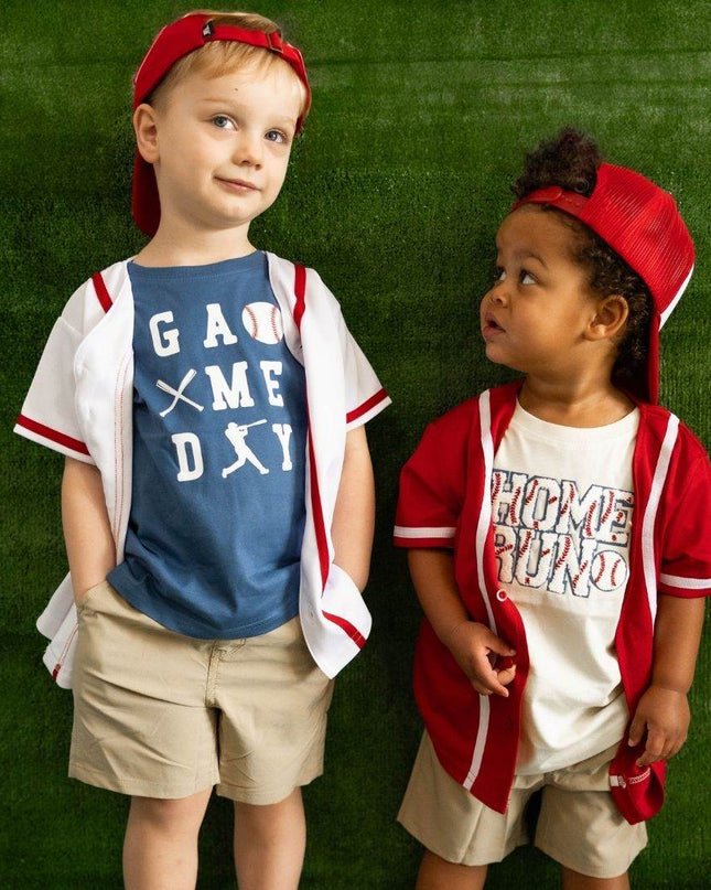 Sweet Wink Baseball Game Day Short Sleeve Blue T-Shirt - Giggles & Glitter