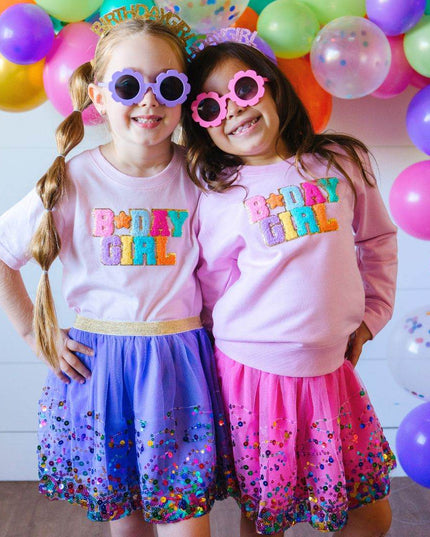Sweet Wink Birthday Girl Patch T-Shirt - Giggles & Glitter