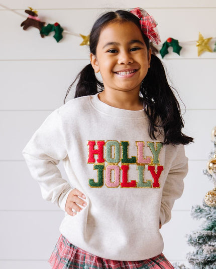 Sweet Wink Holly Jolly Patch Christmas Sweatshirt