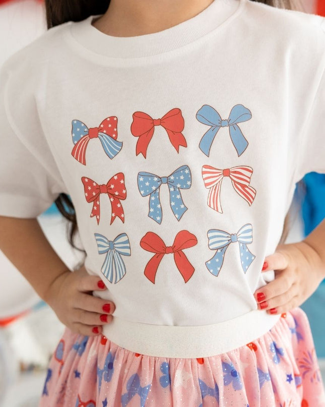 Patriotic Cutie Short Sleeve White T-Shirt - Giggles & Glitter