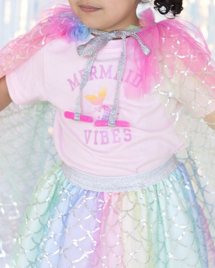 Rainbow Mermaid Cape - Giggles & Glitter