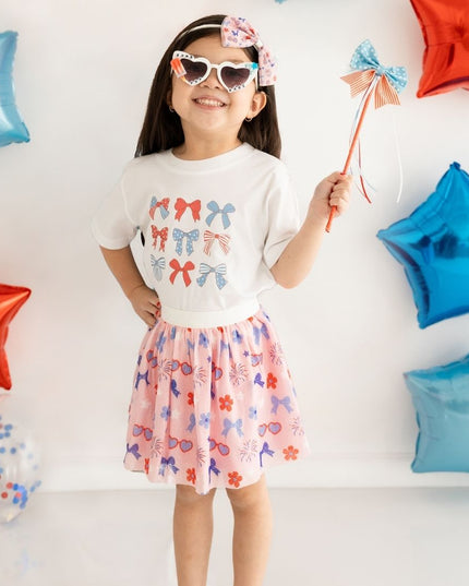 Patriotic Cutie Short Sleeve White T-Shirt - Giggles & Glitter