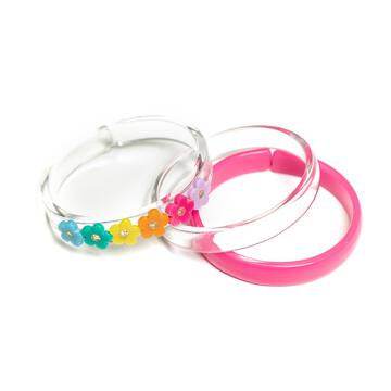 Colorful Flower Bangles (Set of 3) - Giggles & Glitter