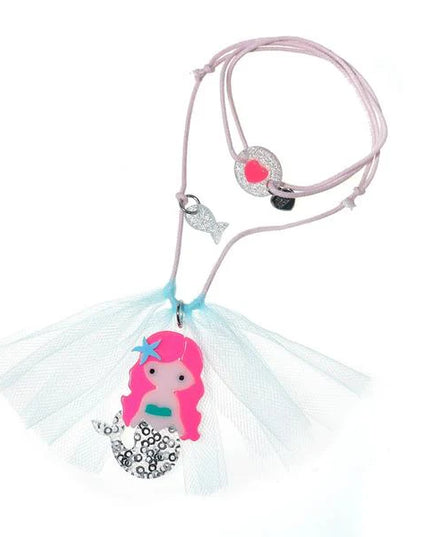 Neon Pink Mermaid Necklace