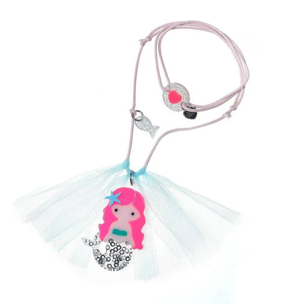 Neon Pink Mermaid Necklace