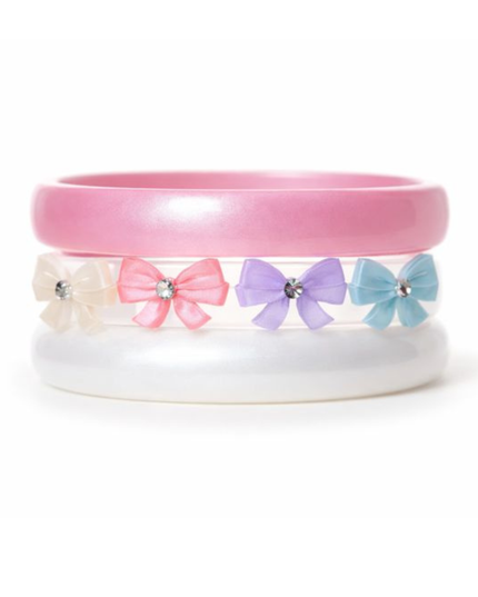 Set of colorful bow bangles