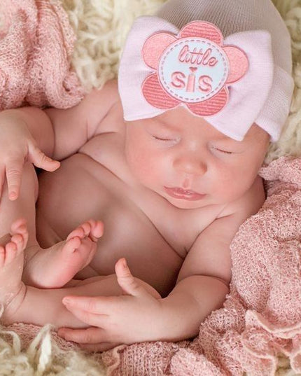 ILYBEAN "Little Sis" Pink Bow Hat - Giggles & Glitter