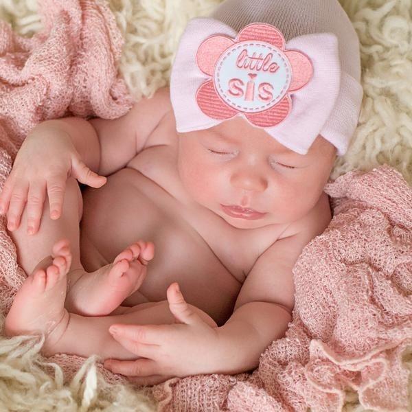 ILYBEAN "Little Sis" Pink Bow Hat