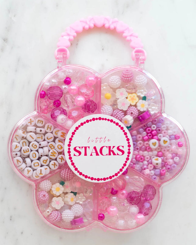 The Pretty in Pink Flower Jewelry Making Bead Kit - Giggles & Glitter