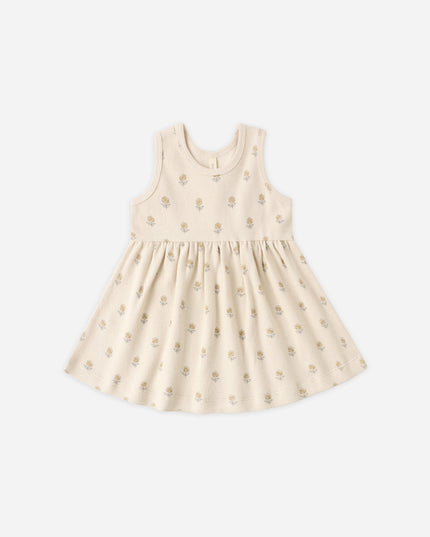 Cream colored dress with delicate floral print