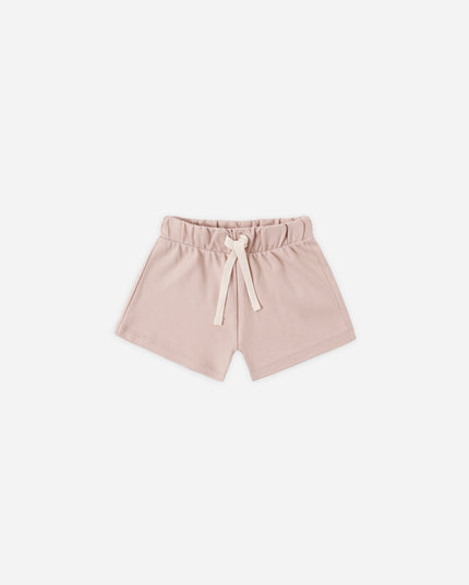 Blush colored drawstring shorts
