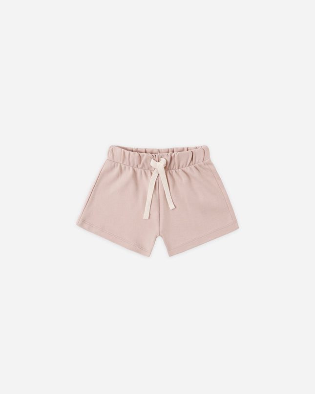 Blush colored drawstring shorts