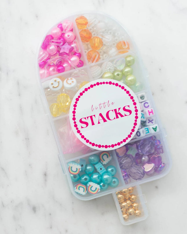 The Rainbow Swirl Popsicle Jewelry Making Bead Kit - Giggles & Glitter