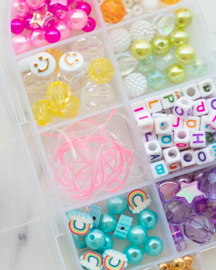 The Rainbow Swirl Popsicle Jewelry Making Bead Kit - Giggles & Glitter