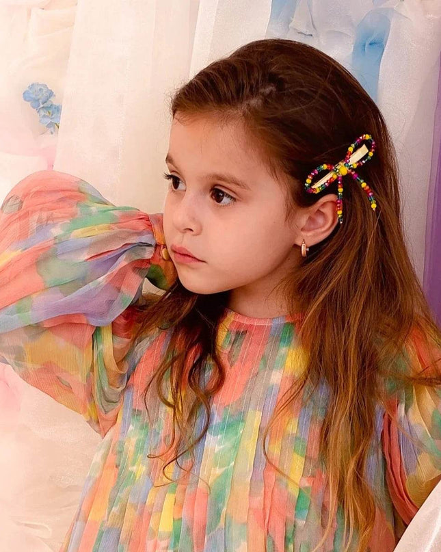 Project 6 NY Rainbow Glass Bow Clip - Giggles & Glitter