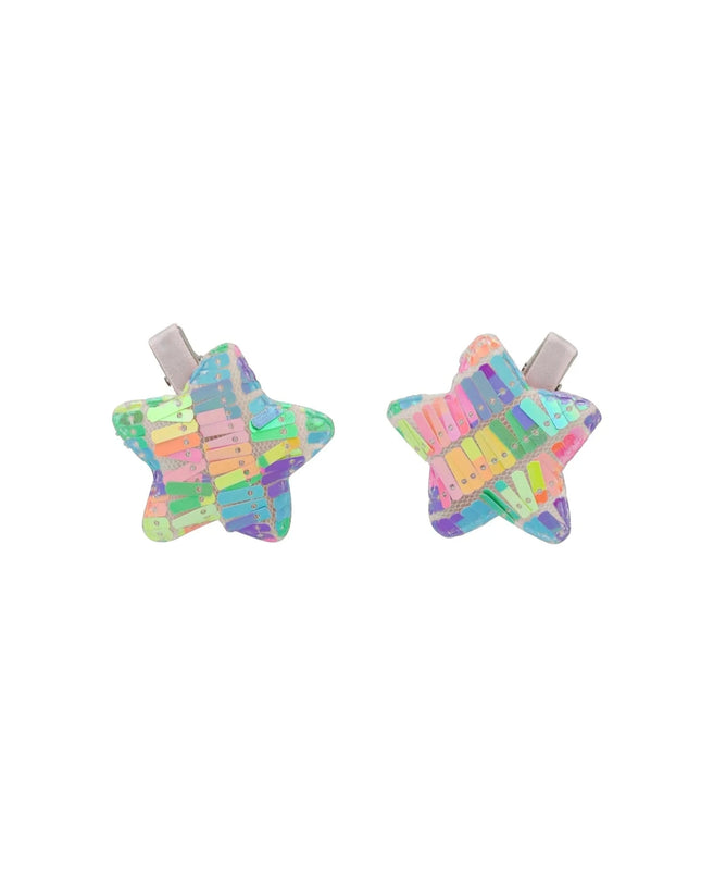 Rainbow Sequin Star Hair Clips - Set of 2 - Giggles & Glitter