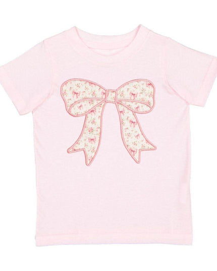 Sweet Wink Ditsy Floral Bow Patch Short Sleeve T-Shirt - Giggles & Glitter