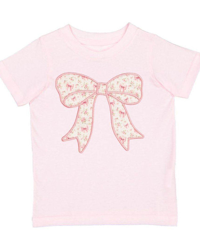 Sweet Wink Ditsy Floral Bow Patch Short Sleeve T-Shirt - Giggles & Glitter