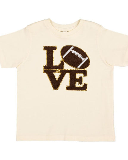 "Love" Football Patch Short Sleeve T-Shirt