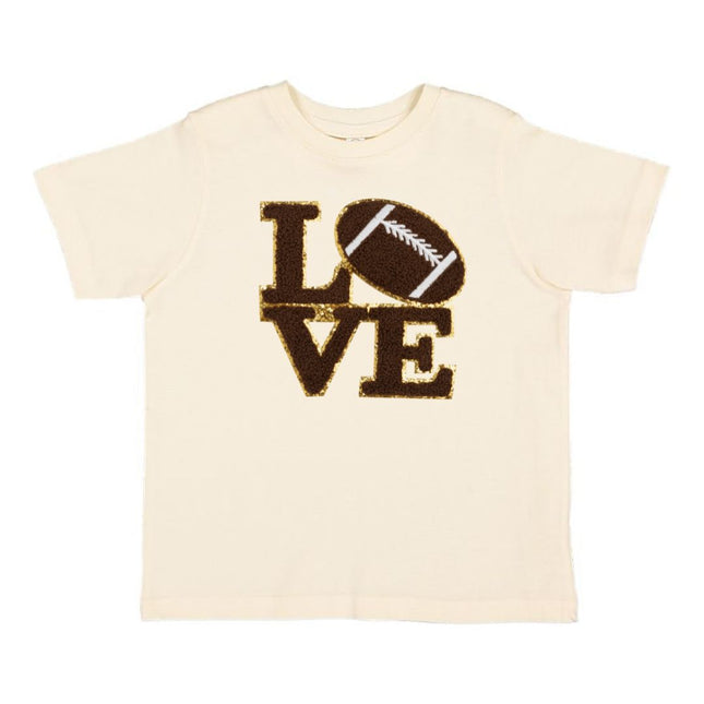 "Love" Football Patch Short Sleeve T-Shirt