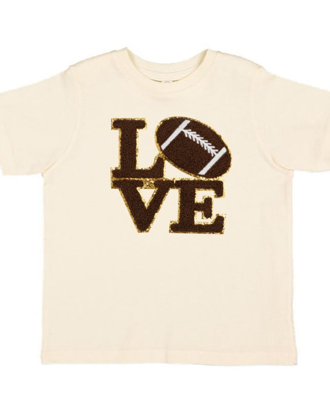 "Love" Football Patch Short Sleeve T-Shirt